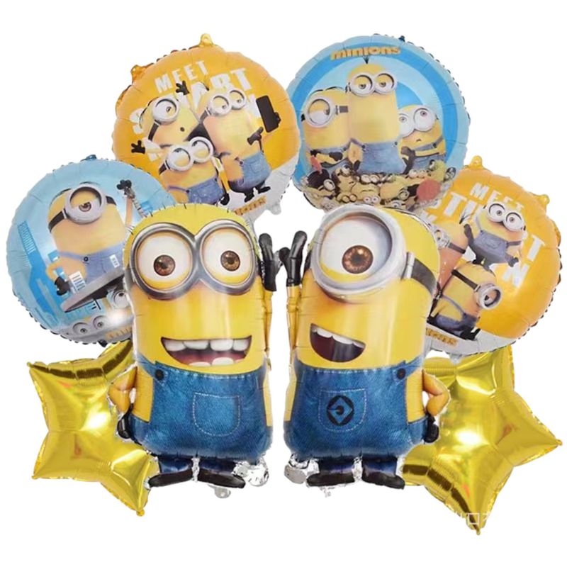 GENERICO - Set de Globos Minions aluminio Decorativo
