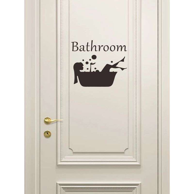 GENERICO - Pegatina de pared de bathroom con niña en ducha