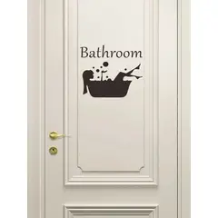 GENERICO - Pegatina de pared de bathroom con niña en ducha