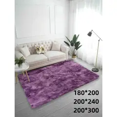 GENERICO - Alfombra peluda tipo shaggy 240x200cm morado matizado