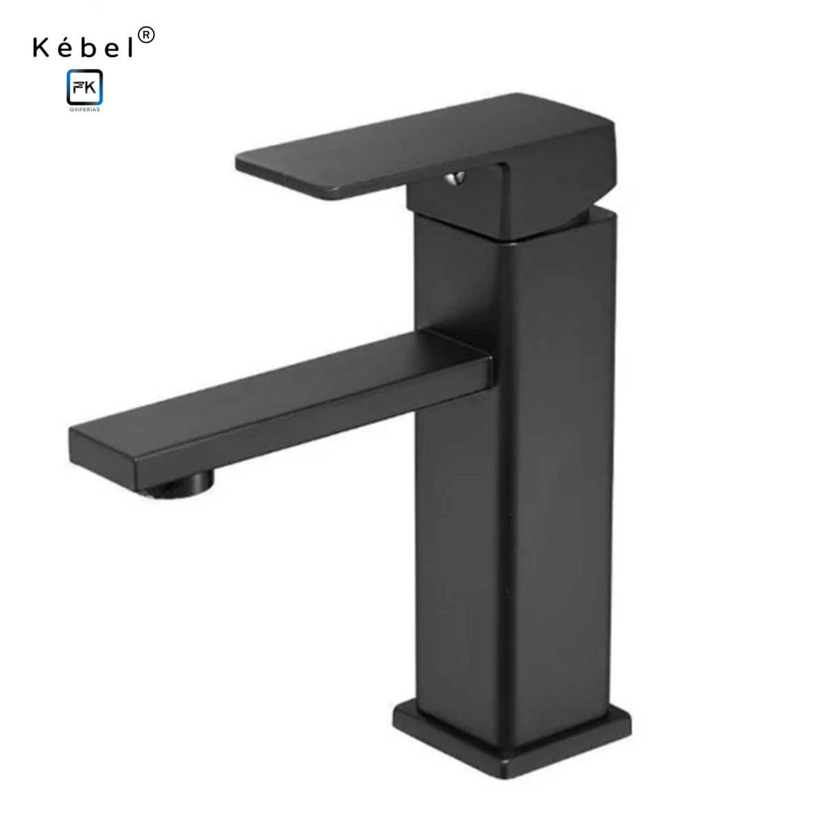 GENERICO - Llave Monomando Lavamanos Modern Black Kébel FK