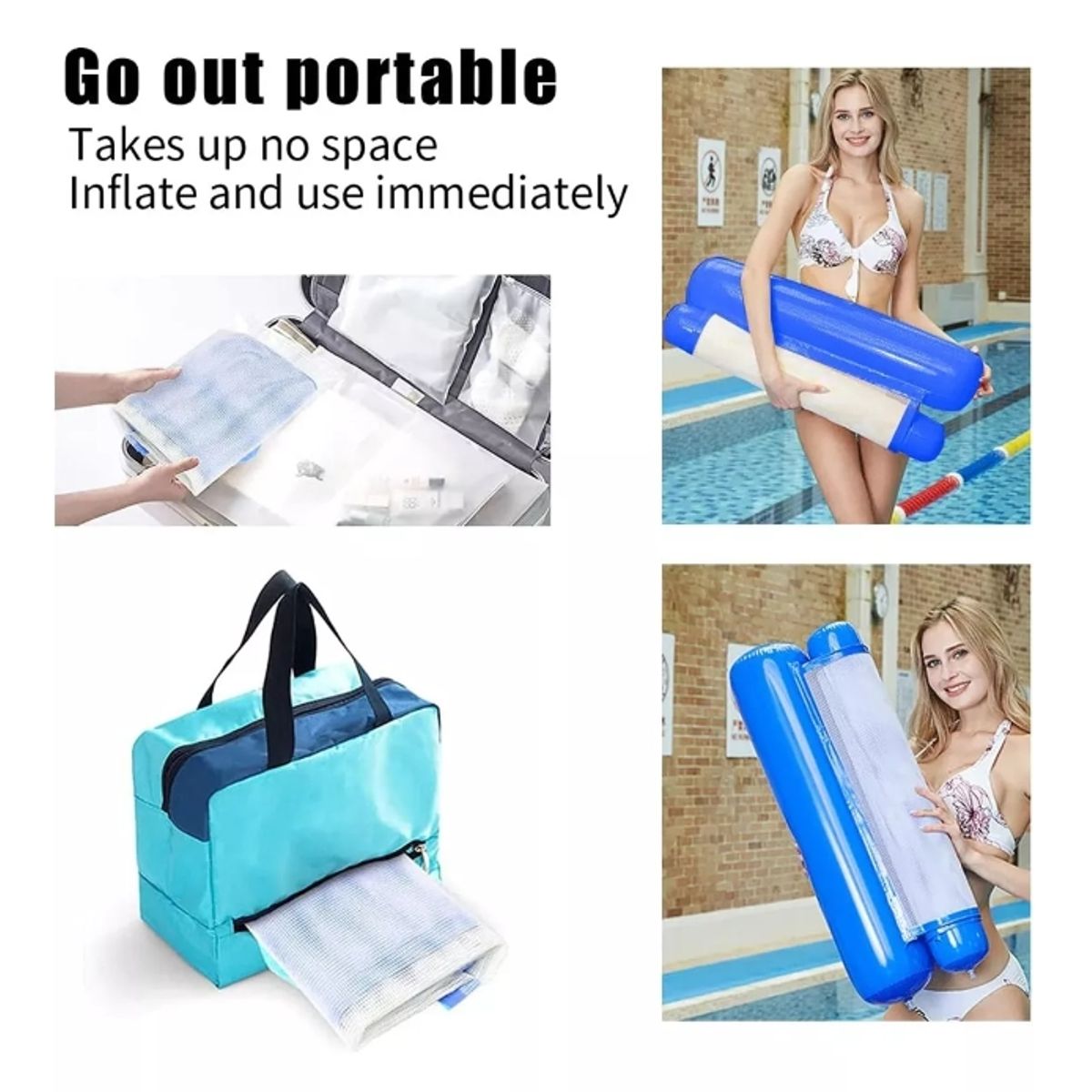 GENERICO - Flotador Silla Hamaca Colchón Inflable Piscina
