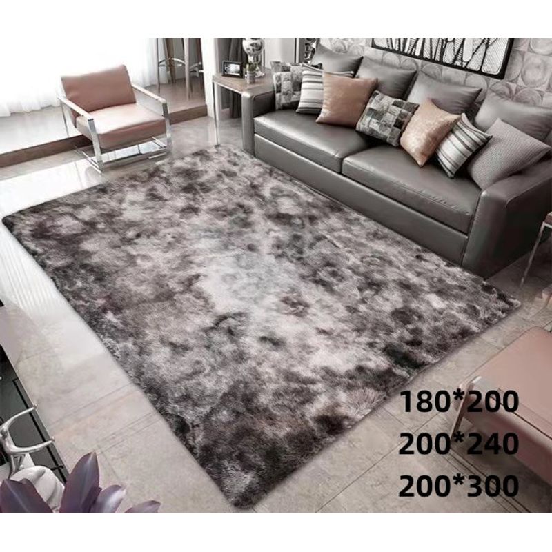 GENERICO - alfombra peluda tipo shaggy  300x200cm GRIS MATIZADA