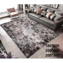 GENERICO - Alfombra peluda tipo shaggy 300x200cm GRIS MATIZADA