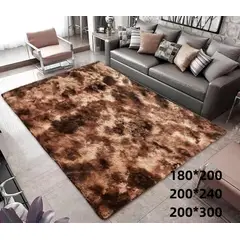 GENERICO - Alfombra peluda tipo shaggy 300x200cm CAFE JASPEADA