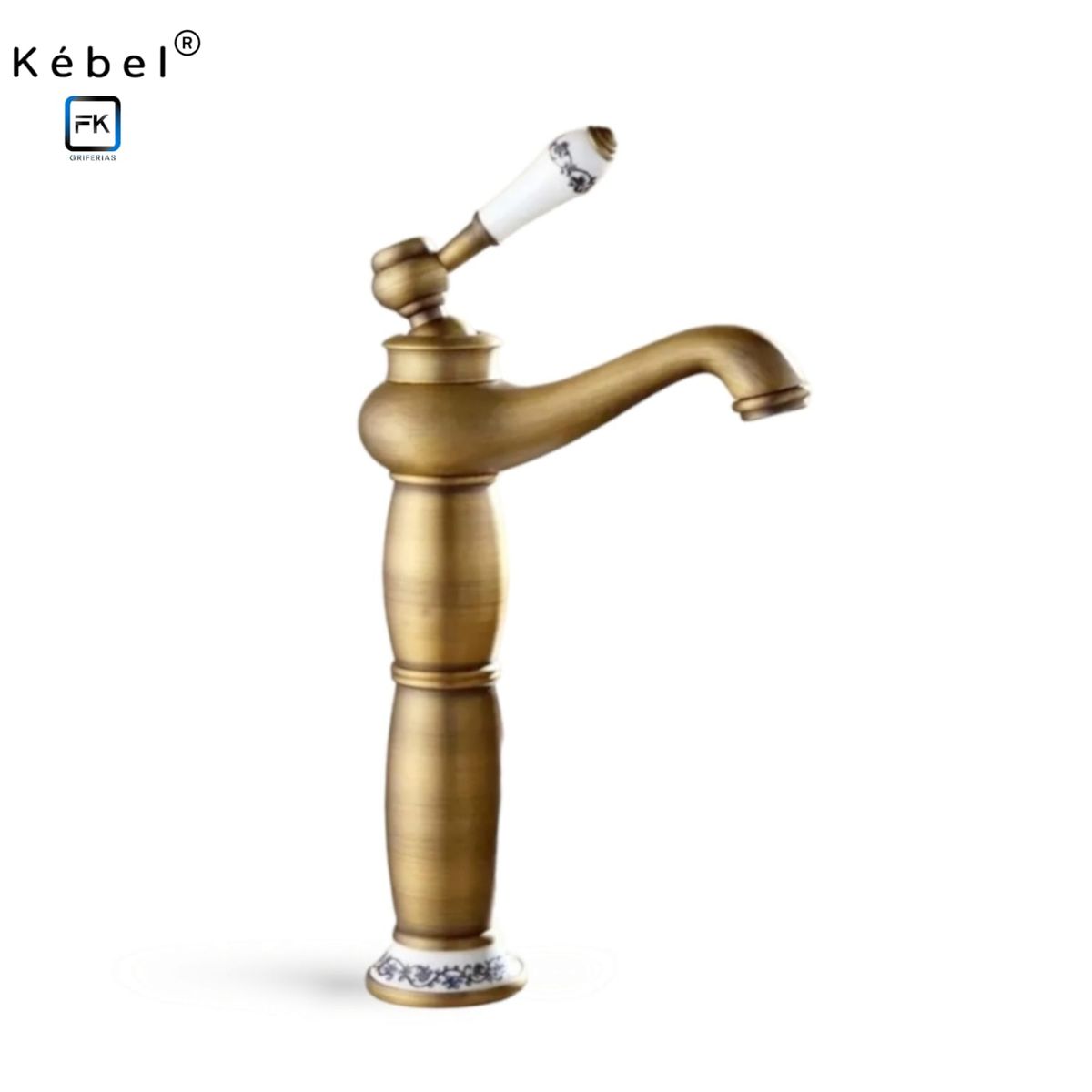 GENERICO - LIave Monomando Alta Vanitorio Vintage Archaize Ceramic Kébel FK