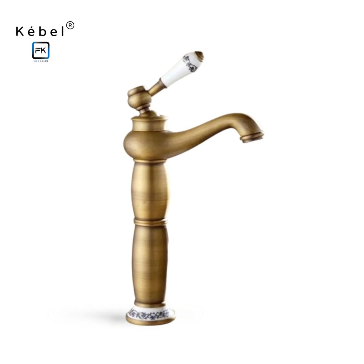 GENERICO - LIave Monomando Alta Vanitorio Vintage Archaize Ceramic Kébel FK