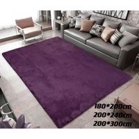 Alfombra peluda tipo shaggy 300x200cm MORADO