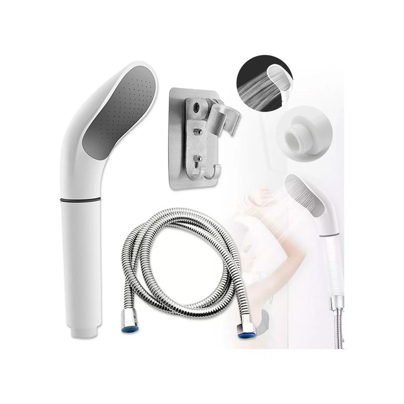 GENERICO - Kit De Ducha Teléfono Manguera Soporte Cromado Acero Inox
