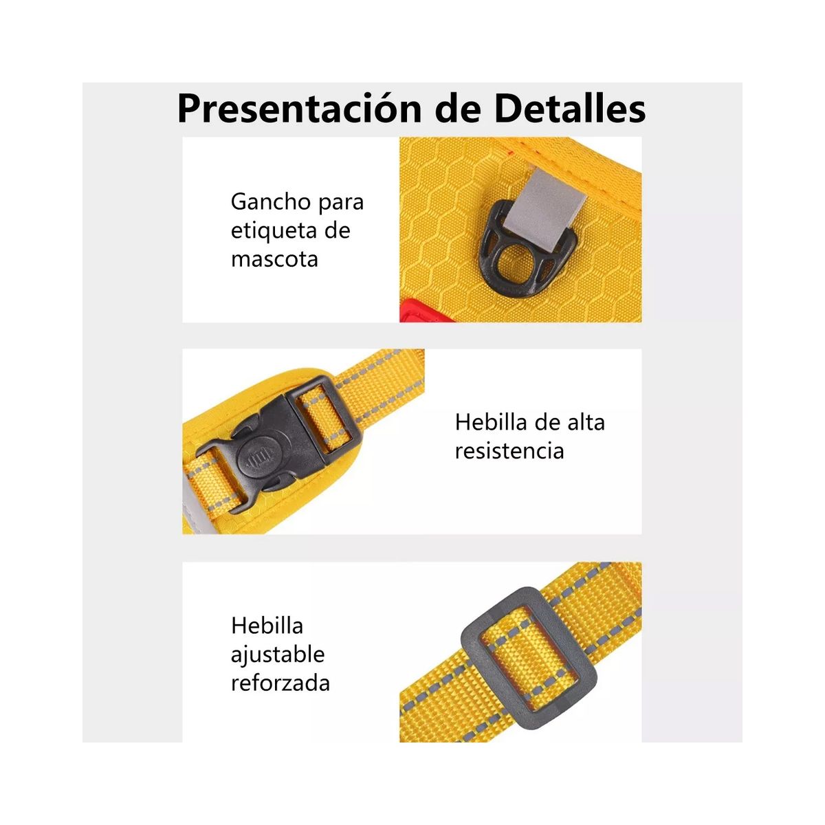 GENERICO - Arnés Reflecantes Ajustable Seguridad Acolchado Perro Xs-xl