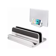 GENERICO - Soporte Base Aluminio Vertical Para Laptop Mac Notebook