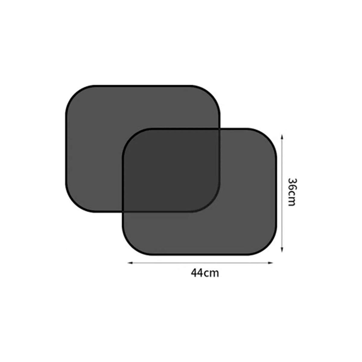 GENIE - Set 2 Sombrillas Ventana Lateral Negro S 44x36