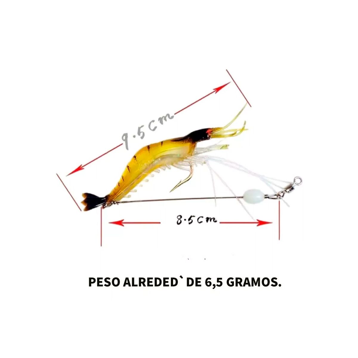 GEEKZ - 5 Señuelos De Pesca Troll Cebos Blandos Pesca Mar Realistas