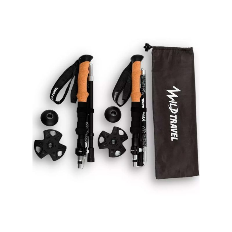 GENERAL TIRE - Bastones De Trekking 2 Unidades Par Plegable Aluminio 7075