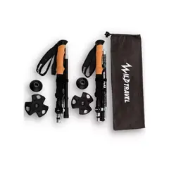 GENERAL TIRE - Bastones De Trekking 2 Unidades Par Plegable Aluminio 7075