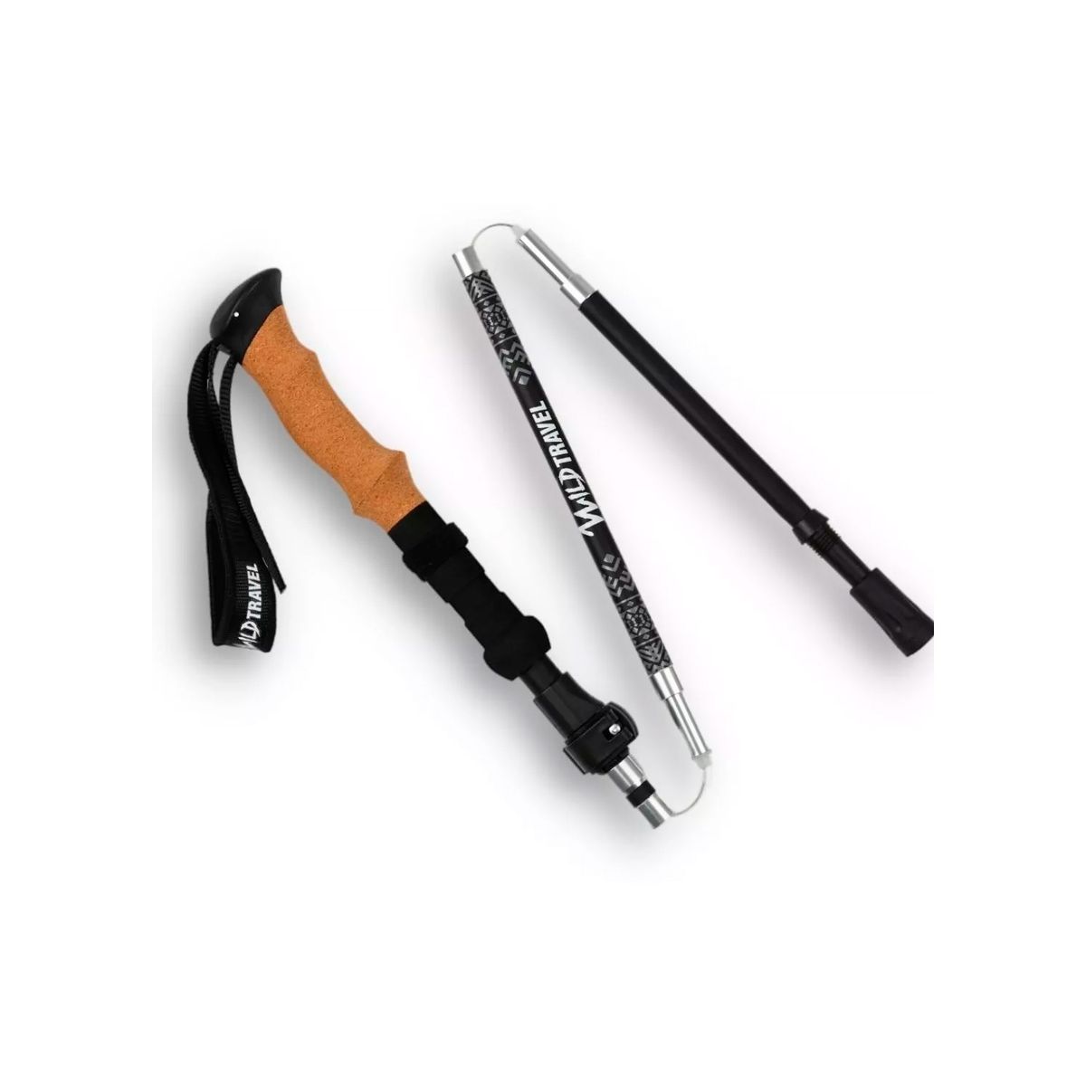 GENERAL TIRE - Bastones De Trekking 2 Unidades Par Plegable Aluminio 7075
