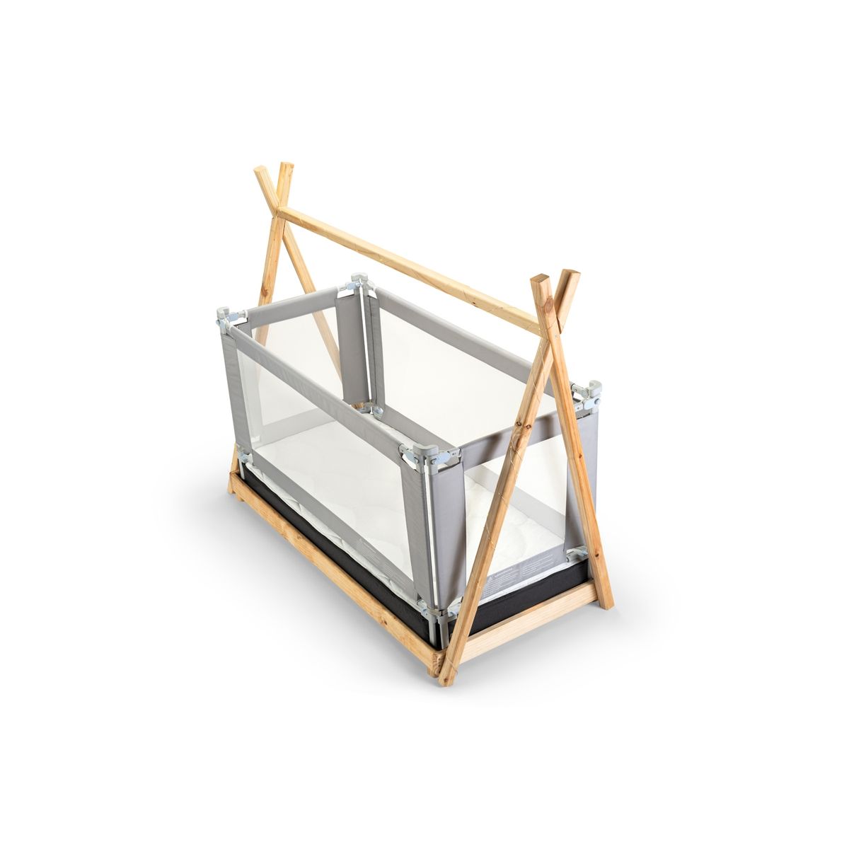 BEBE SURE - Set 4 barandas para cama 140x70 cms color gris