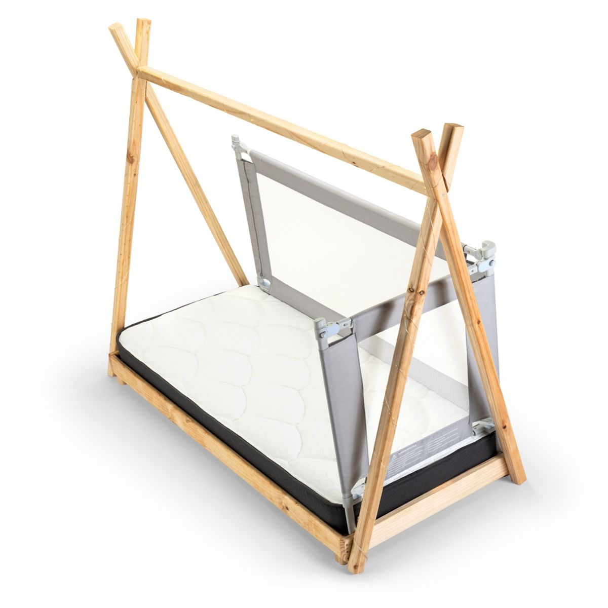 BEBE SURE - Set 2 barandas para cama 140x70 cms color gris