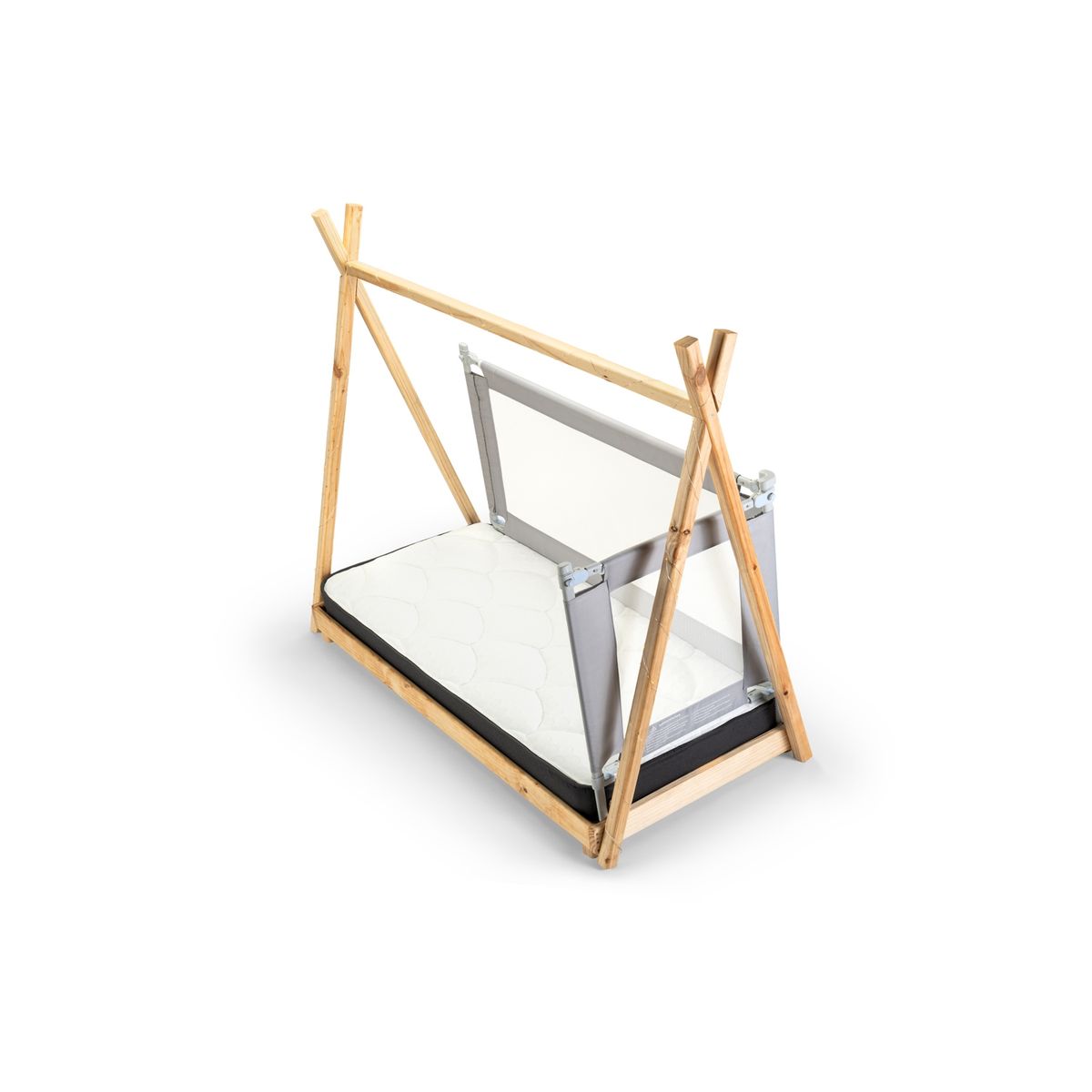 BEBE SURE - Set 2 barandas para cama 140x70 cms color gris