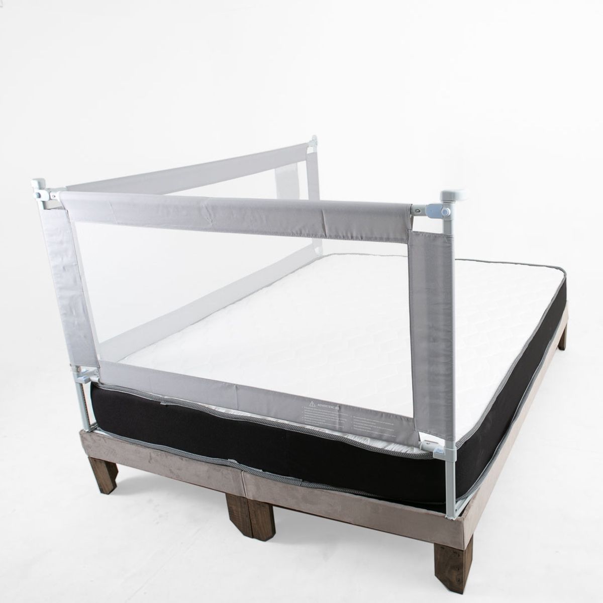 BEBE SURE - Set 2 barandas para cama Súper King 200x200cm colchón bajo