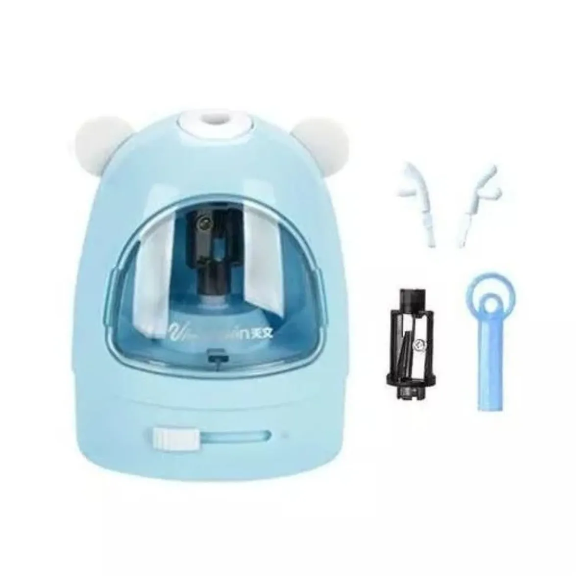 GENERICO - Sacapunta Eléctrico a Pila Escolar Oficina Diseño Oreja Azul