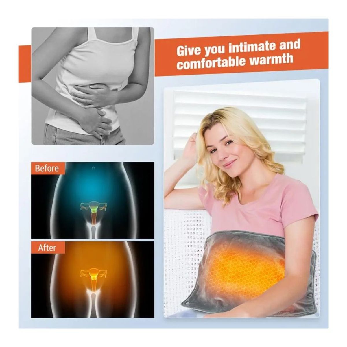 GENERICO - Mini Almohadilla Eléctrica Manta Usb Alivia Dolor Térmico