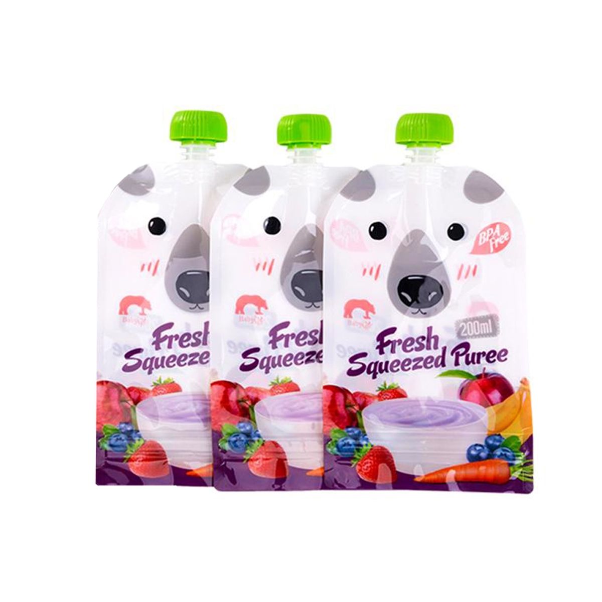 GENERICO - Bolsa De Alimentación Reutilizable Squeeze Para Papilla Bebe