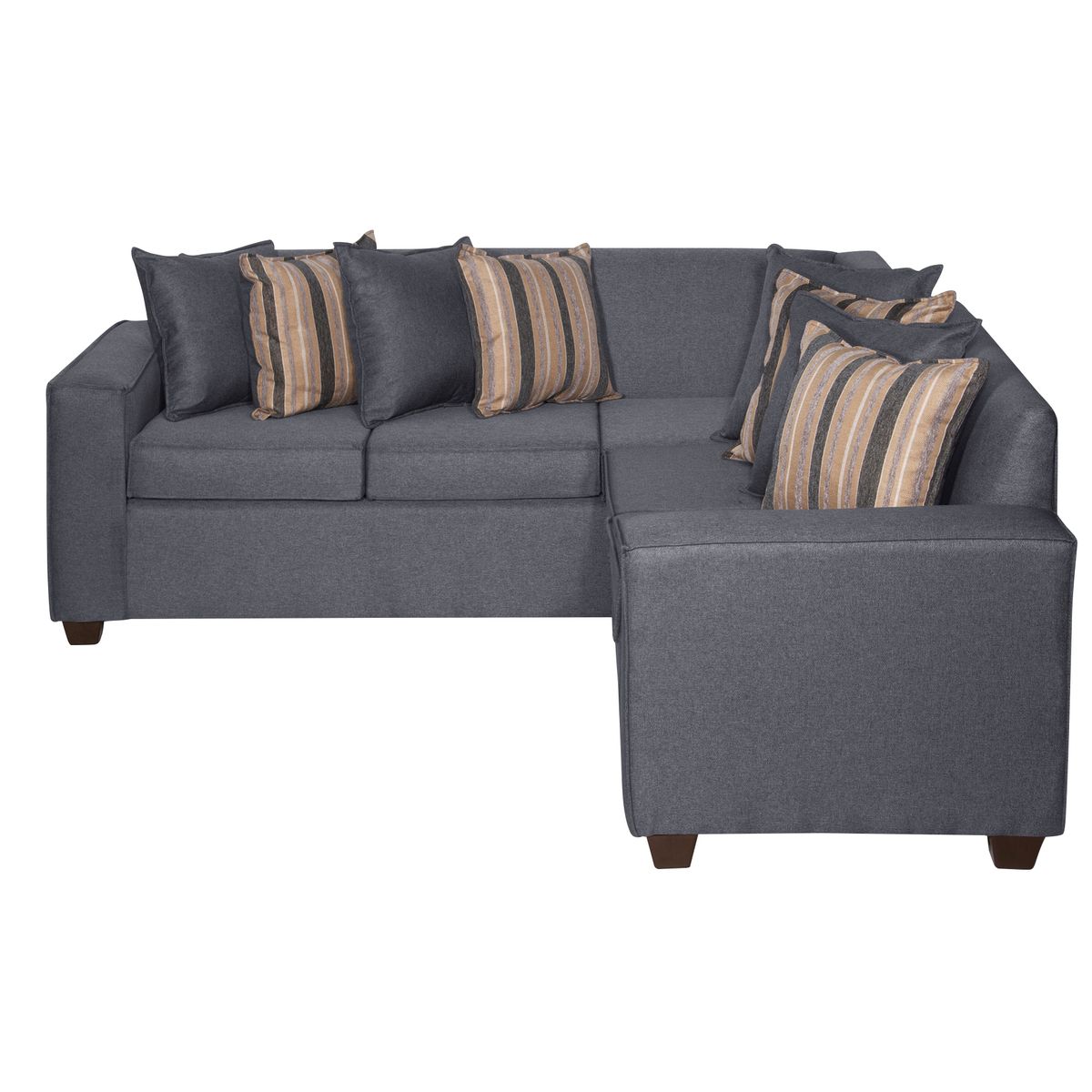 RUZAM MOBEL - SECCIONAL 5 CUERPOS ROSES GRIS LINO