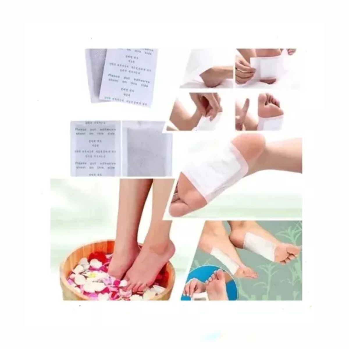 GENERICO - Pack 200 Parches Detox Desintoxicantes Para Pies Cuidado