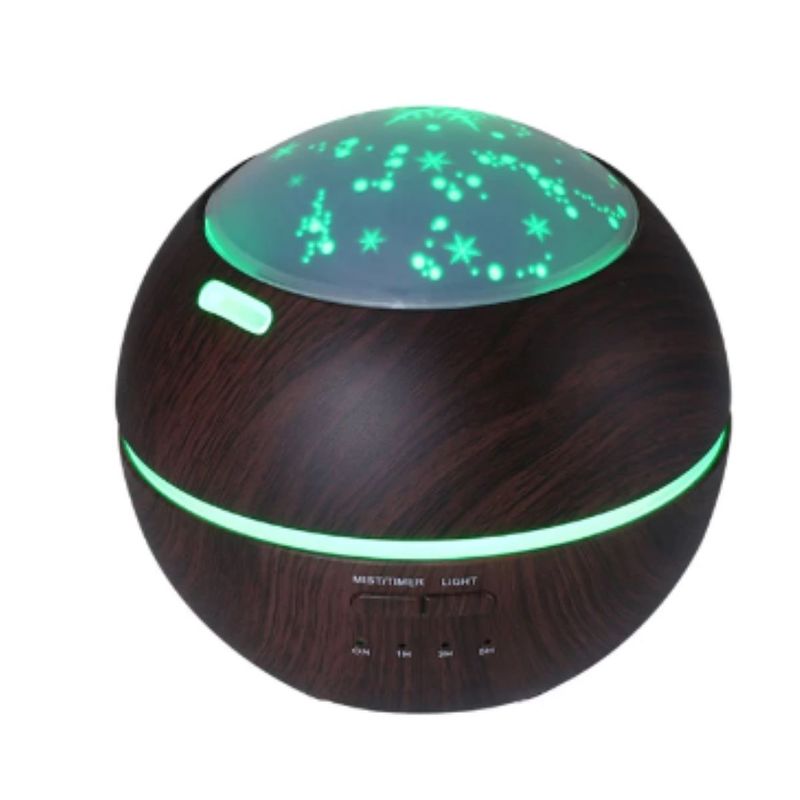 GENERICO - Humidificador de aire difusor de Aroma luz LED Marron FT1913