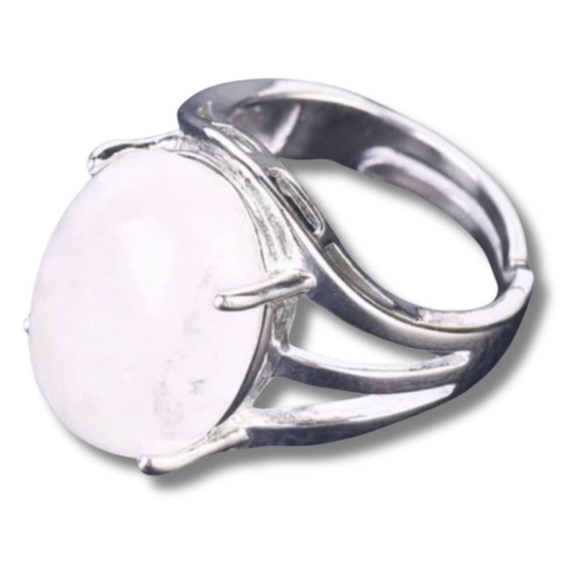 ARTESANA - Anillo Gema Cuarzo Blanco