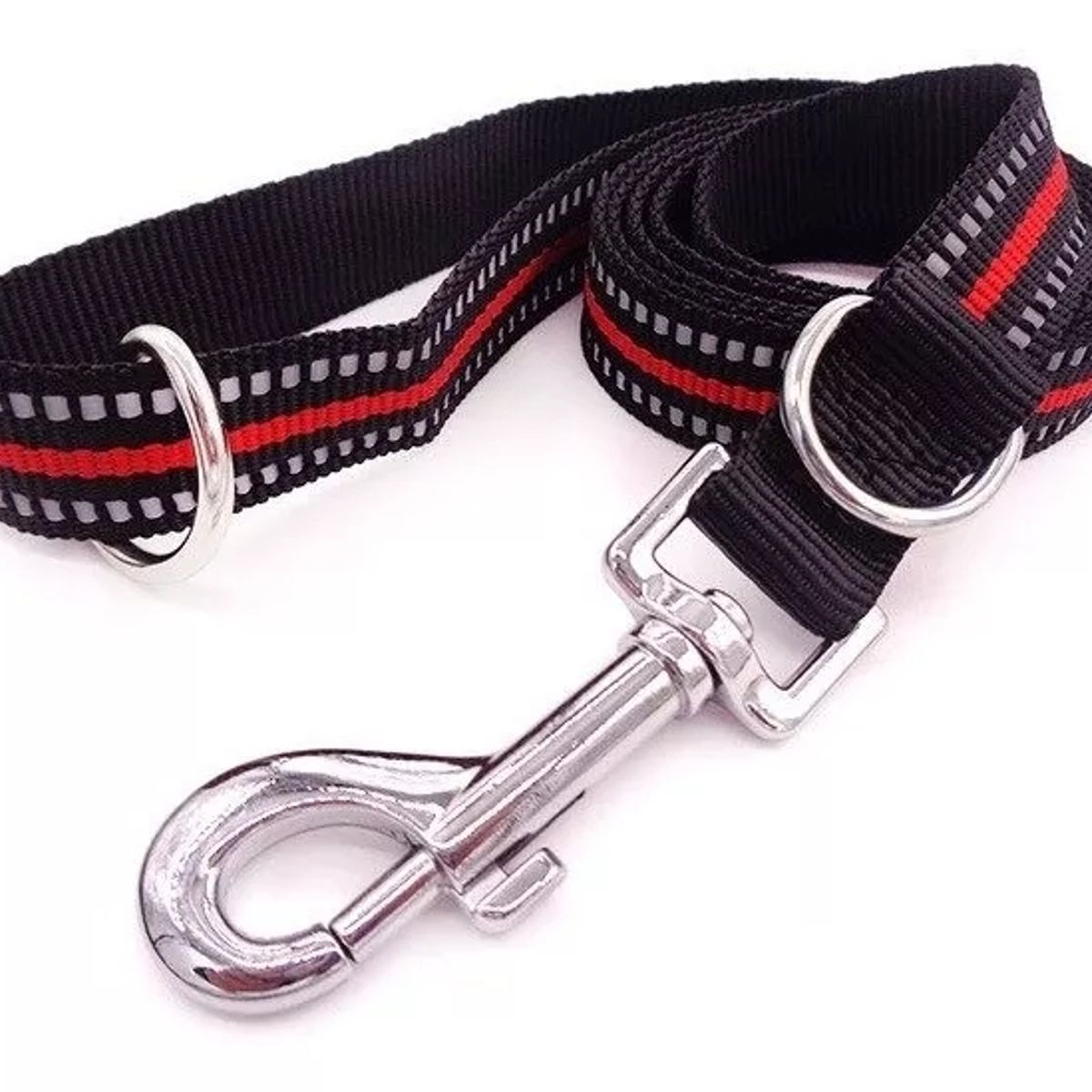 GENERICO - Correa + Collar +arnés Para Perros Talla S color Rojo