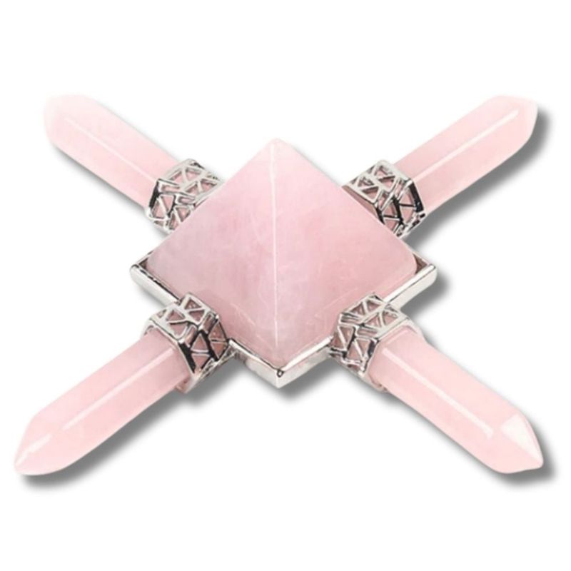 ARTESANA - Equilibrador 4 puntas Cuarzo Rosa