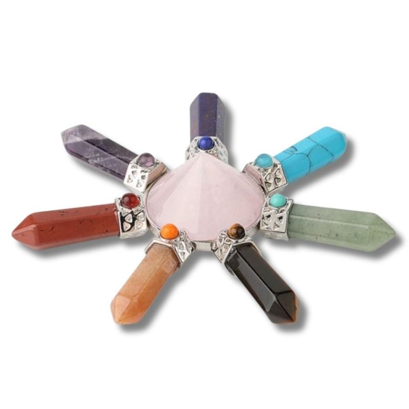 ARTESANA - Equilibrador 7 Chakras Cuarzo Rosa