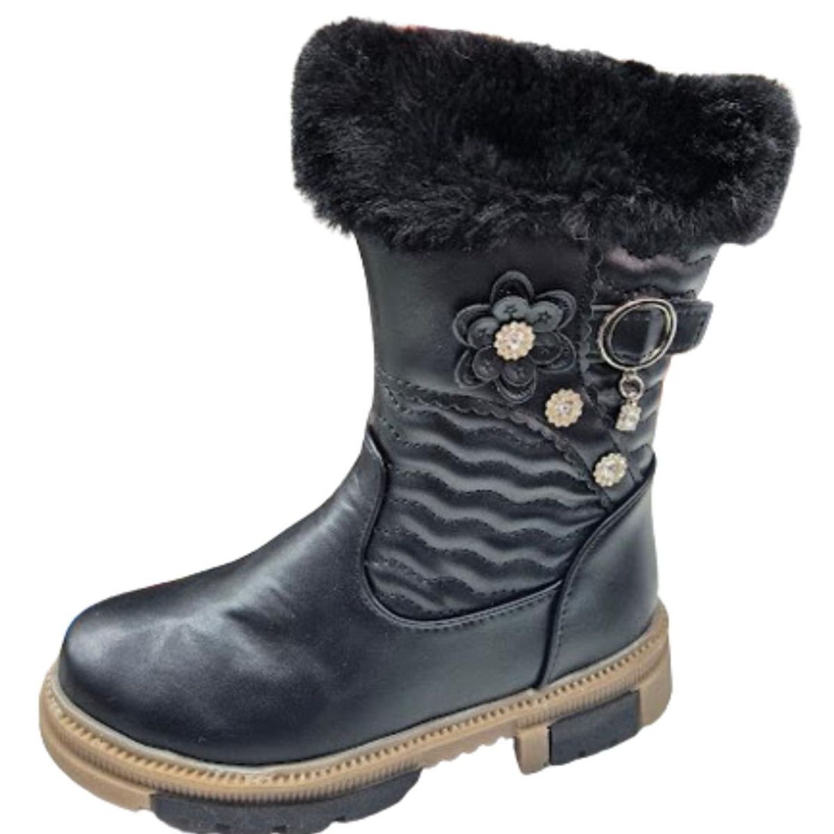 VINNYS OUTLET - Bota de Invierno Niña Negro