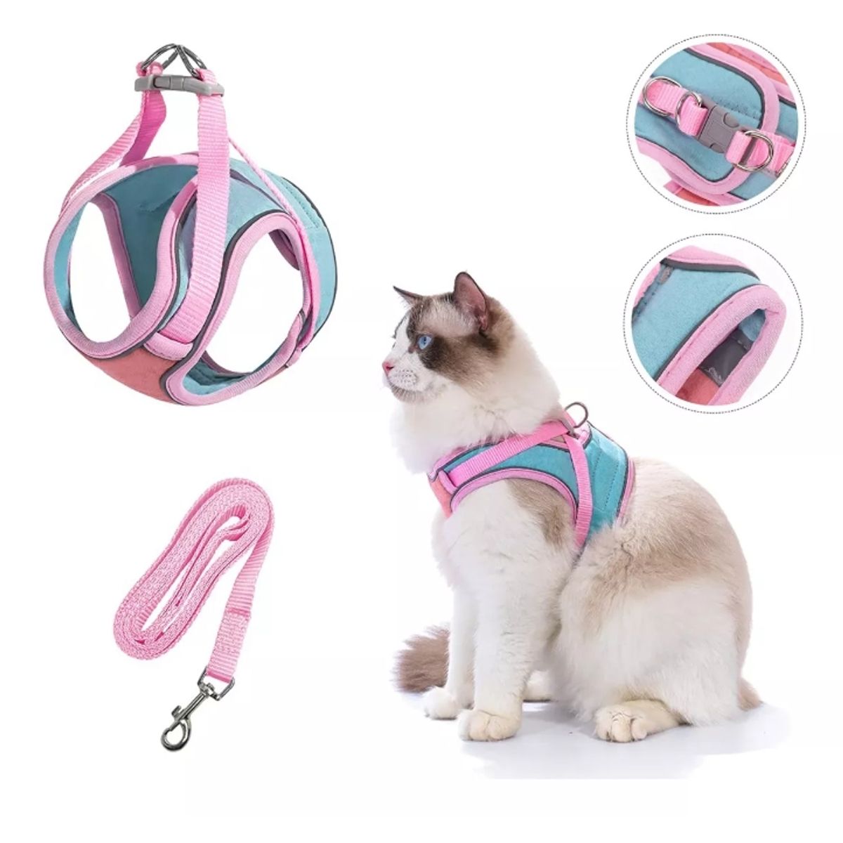 GENERICO - Arnés Y Correa Ultra Ligero Anti-escape Gato