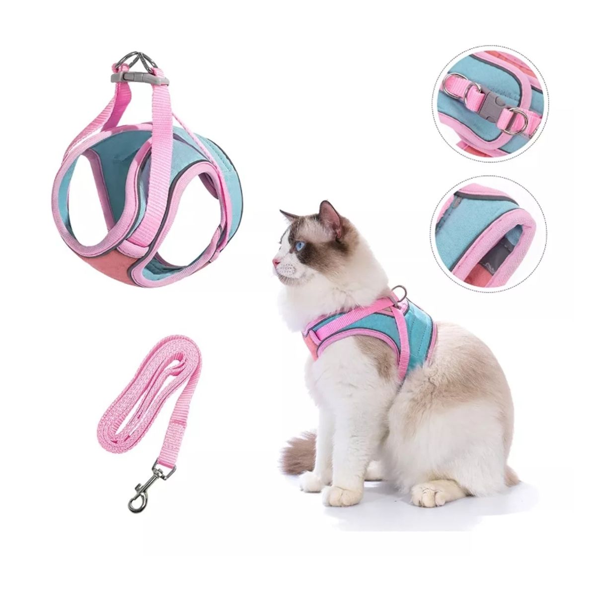 GENERICO - Arnés Y Correa Ultra Ligero Anti-escape Gato