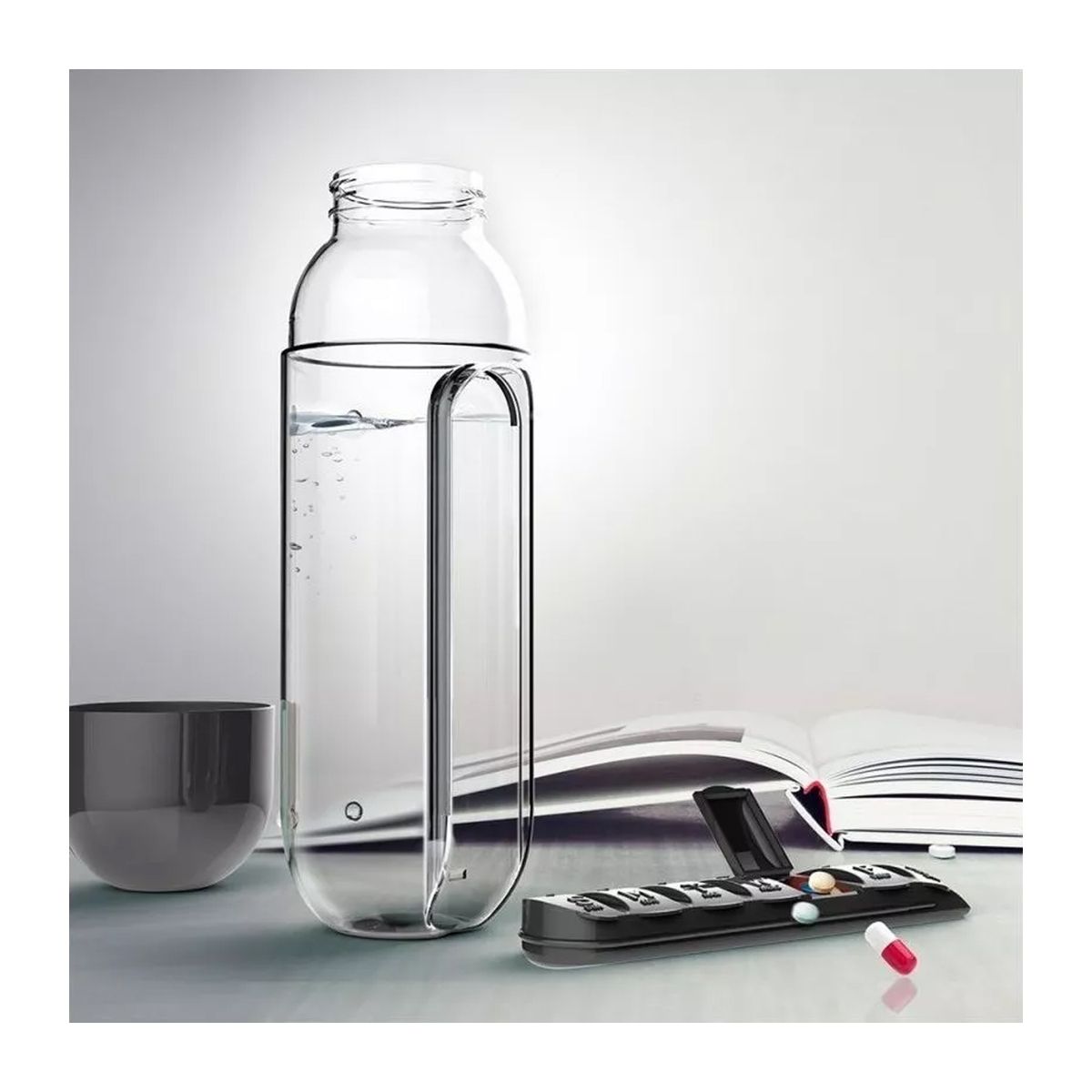 GENERICO - Botella De Agua Pastillero Organizador Pastilleros Semanales