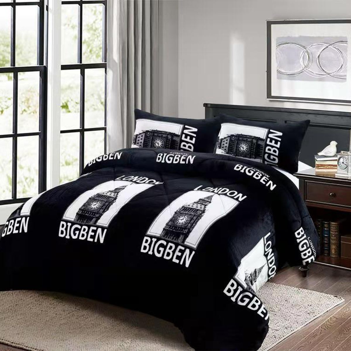 ANGELES DEL HOGAR - COBERTOR CON CHIPORRO PLAZA Y MEDIA DISEÑOS