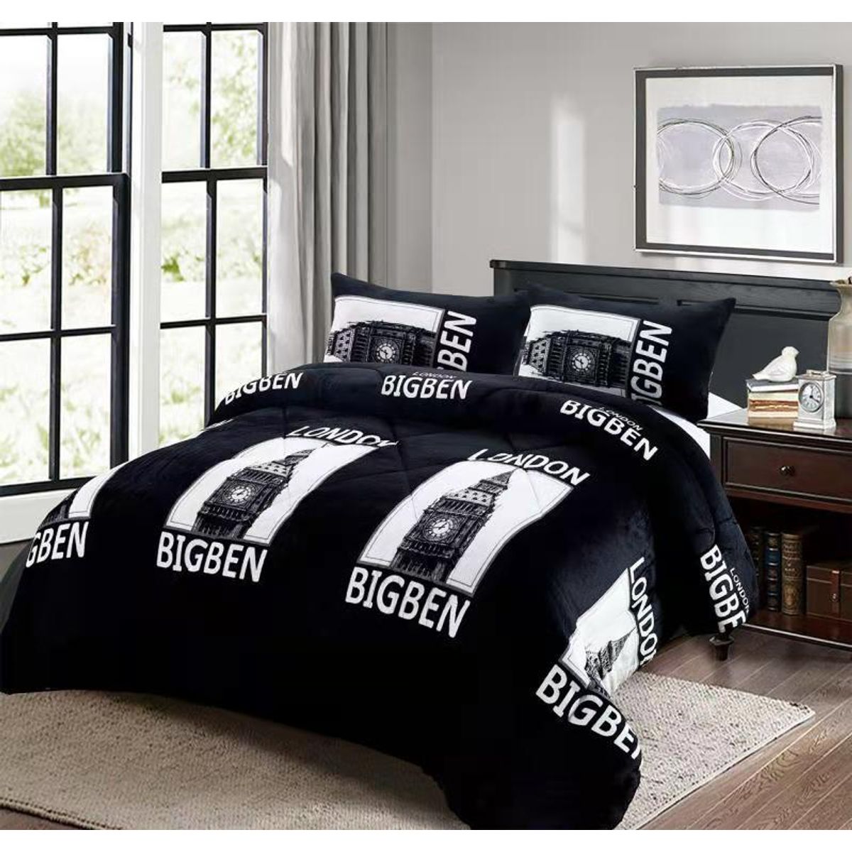 ANGELES DEL HOGAR - COBERTOR CON CHIPORRO PLAZA Y MEDIA DISEÑOS