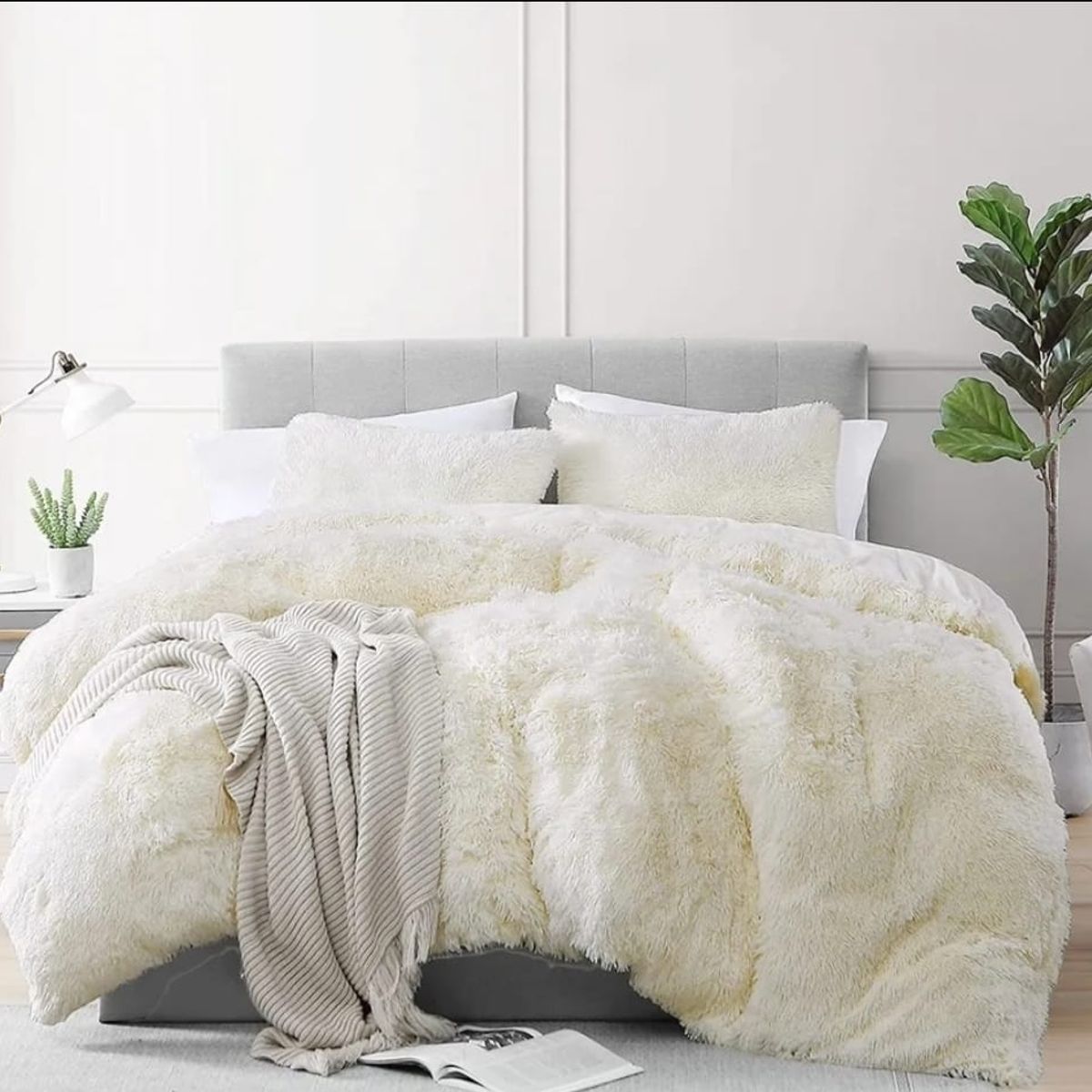 ANGELES DEL HOGAR - Plumón para Invierno Peludo con chiporro Plaza Y Media