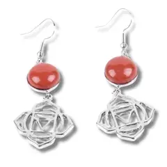 ARTESANA - Aros 7 Chakras - 1 Chakra Muladhara - Jaspe Rojo