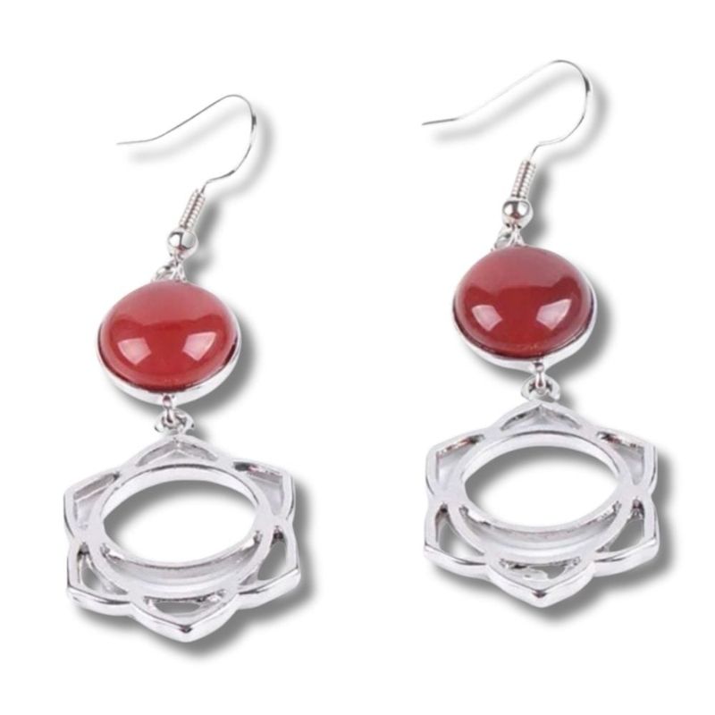 ARTESANA - Aros 7 Chakras - 2 Chakra Svadhisthana - Ágata Roja