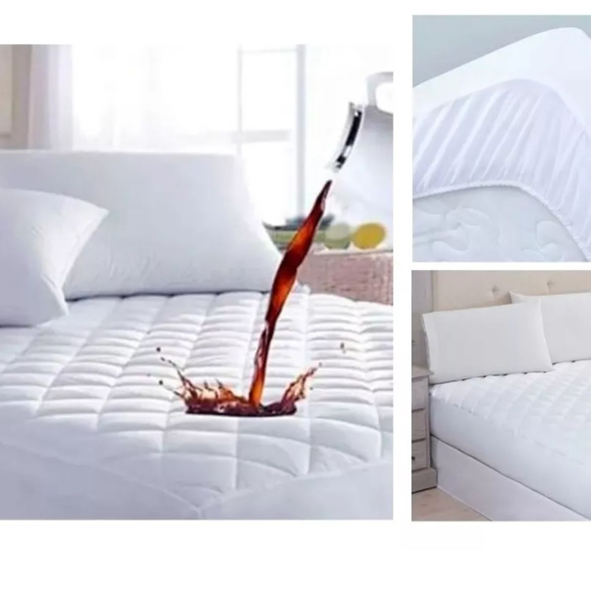 GENERICO - Cubre Colchón Impermeable 2 Plazas