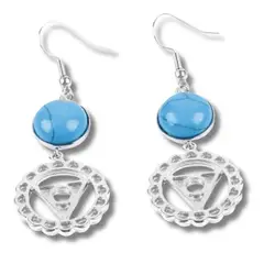 ARTESANA - Aros 7 Chakras - 5 Chakra Vishuddha - Turquesa