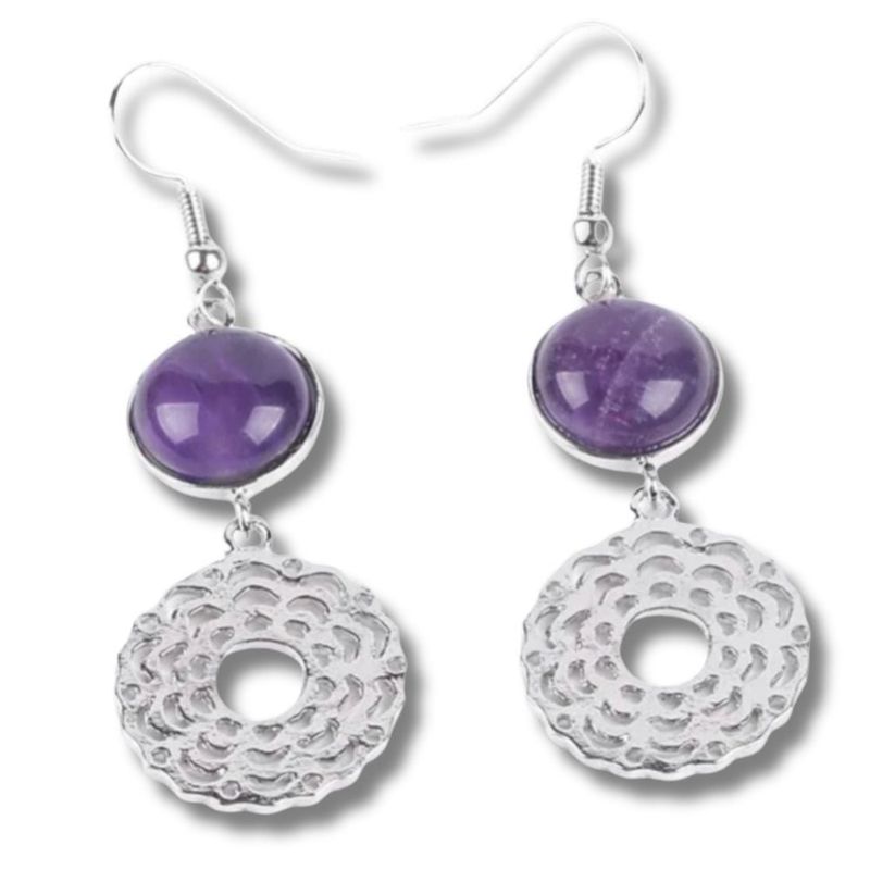 ARTESANA - Aros 7 Chakras - 7 Chakra Sahasrara - Amatista