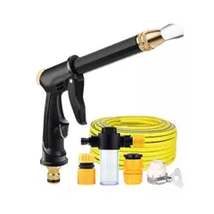 GENERICO - Manguera Reforzada 1/2 Pulgada 25 Mts Mas Pistola Y Acoples