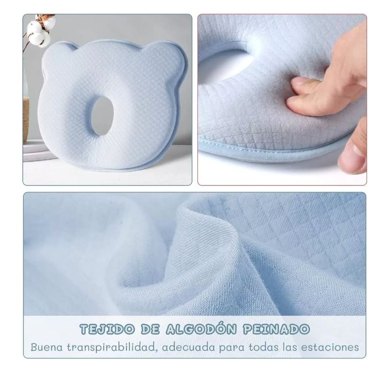 GENERICO - Almohadas Para Bebés Cojín Cabeza Plana.