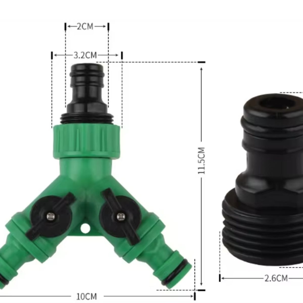 GENERICO - Adaptador de conector de grifo de jardín en forma de Y