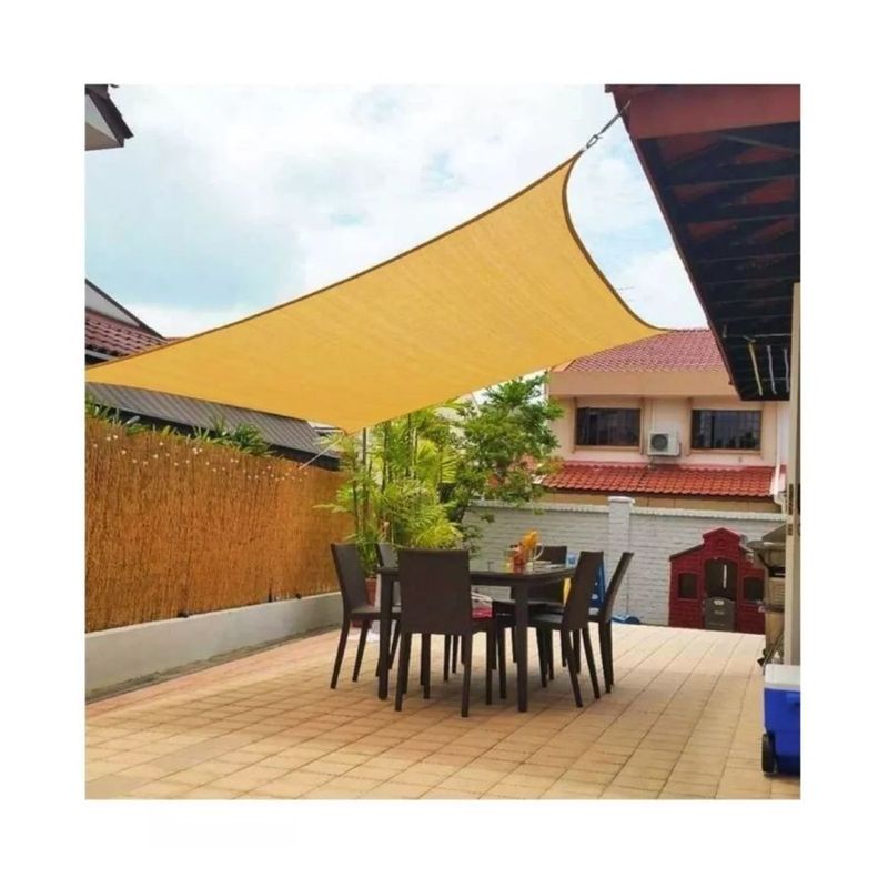 GENERICO - Lona Toldo Vela Sombra Malla Anti Uv Cuadrado 3x4m